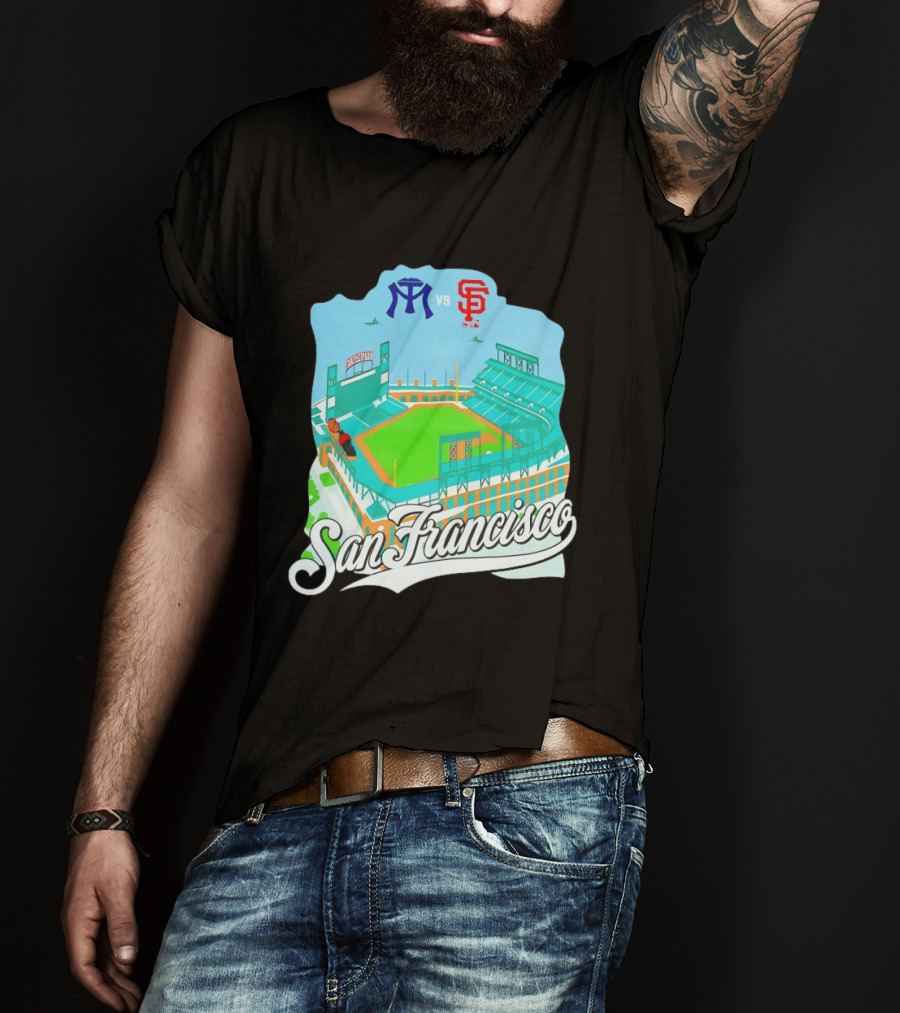 New York Mets VS San Francisco Giants Oracle Park San Francisco T-Shirt