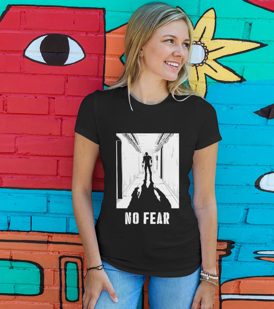No Fear Redux Corridor Shadow Person Standing T-Shirt