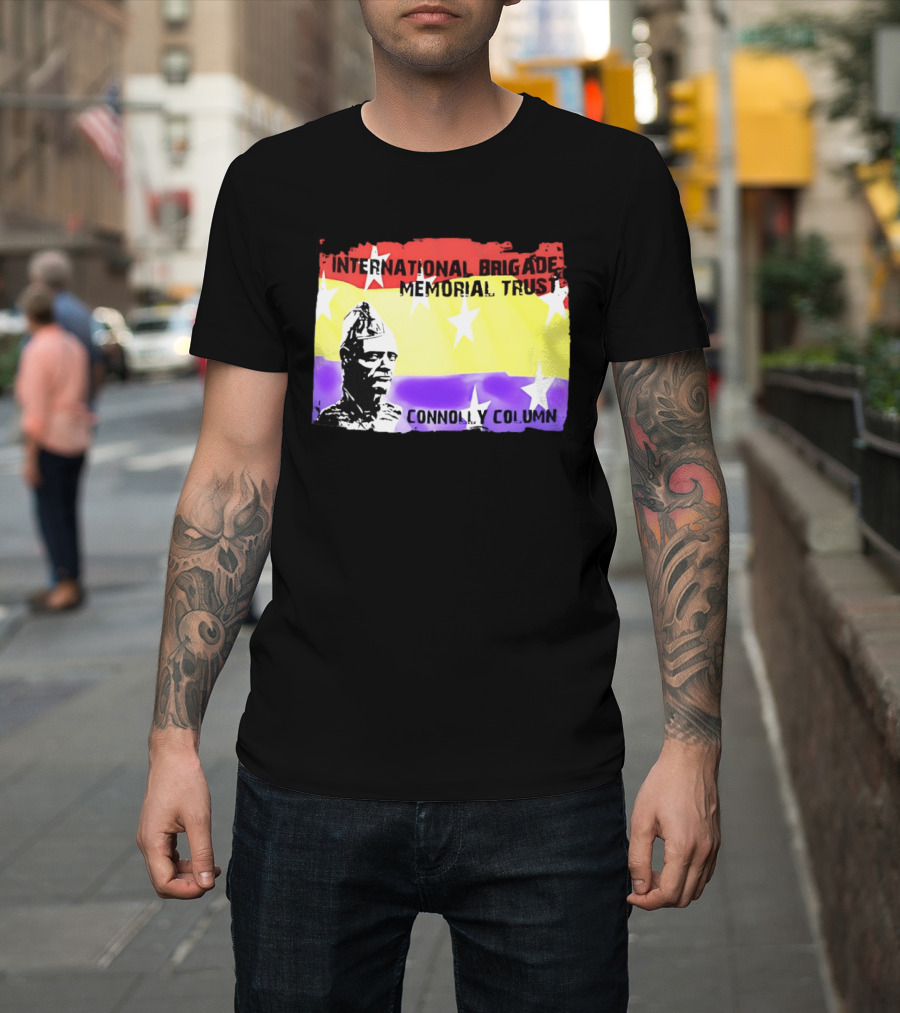 International Brigade Memorial Trust Connolly Column Star Flag T-Shirt