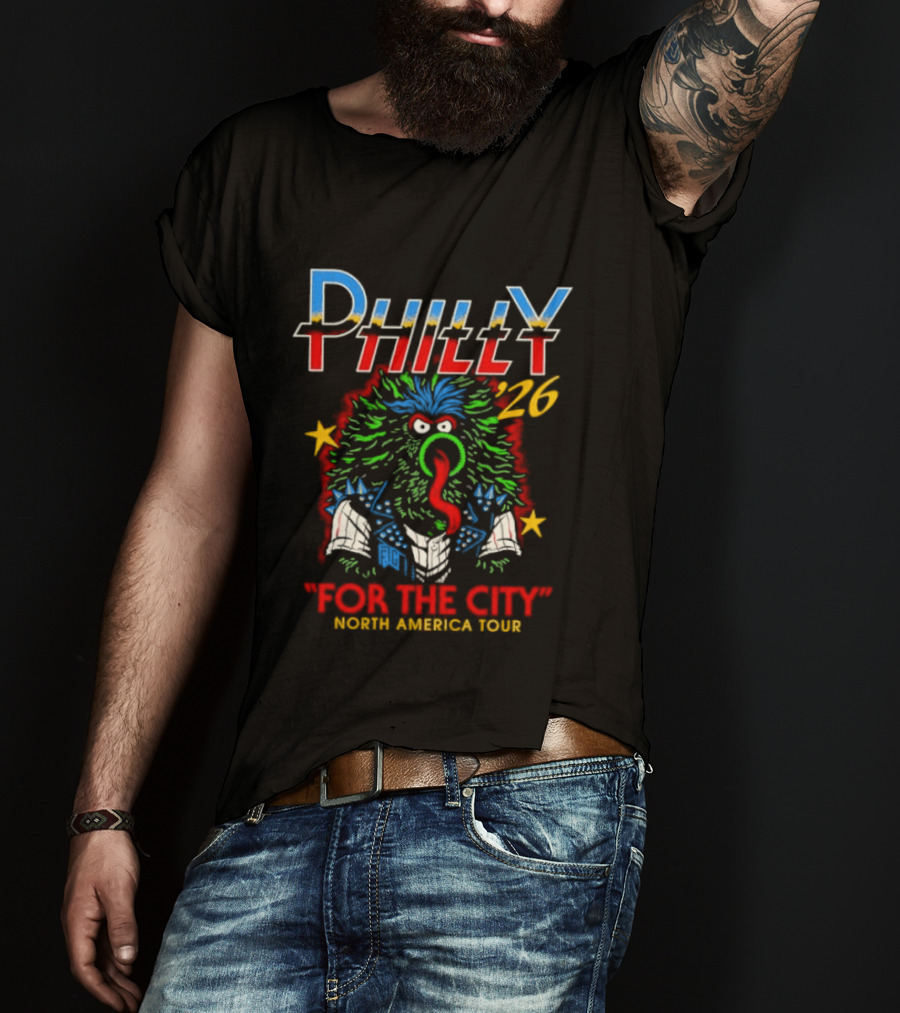 Philly 26 For The City North America Tour Monster Mascot Stars T-Shirt