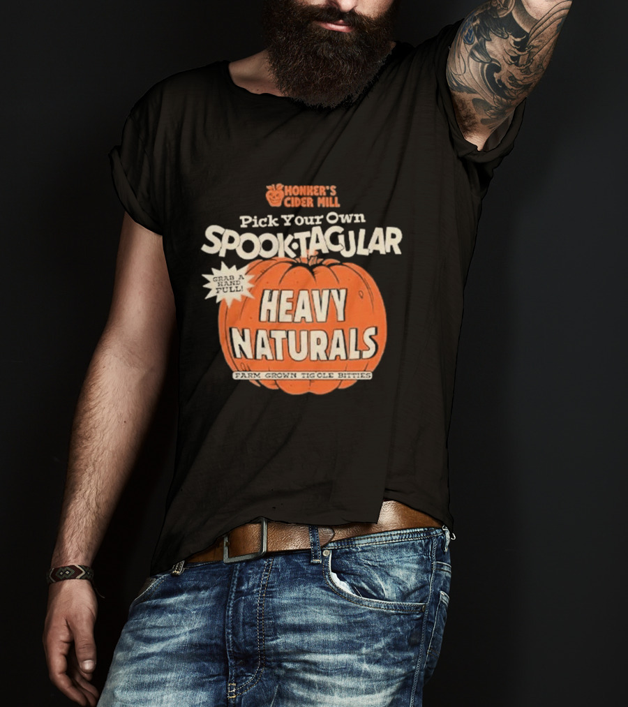 Hohner's Cider Mill Pick Your Own Spooktacular Heavy Naturals Pumpkin T-Shirt