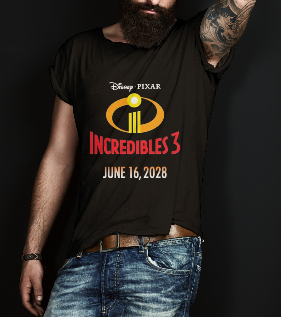 Disney Pixar Incredibles 3 June 16 2028 T-Shirt