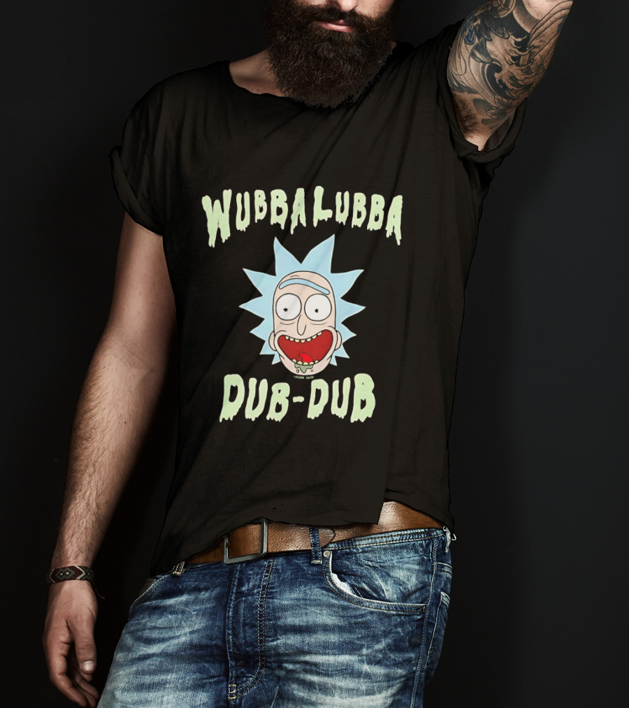 Wubbalubba Dub Dub Rick Sanchez Face T-Shirt