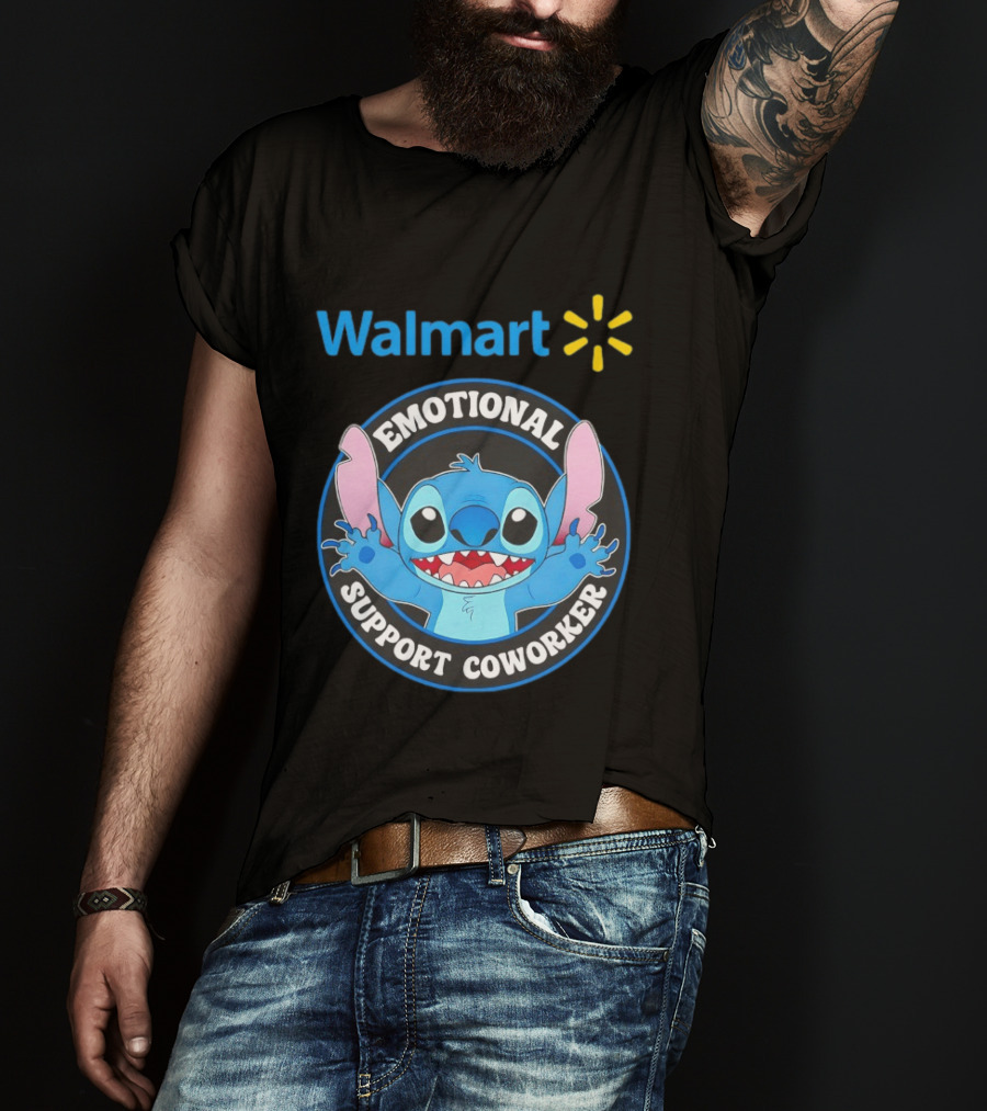 Walmart Stitch Emotional Support Coworker T-Shirt