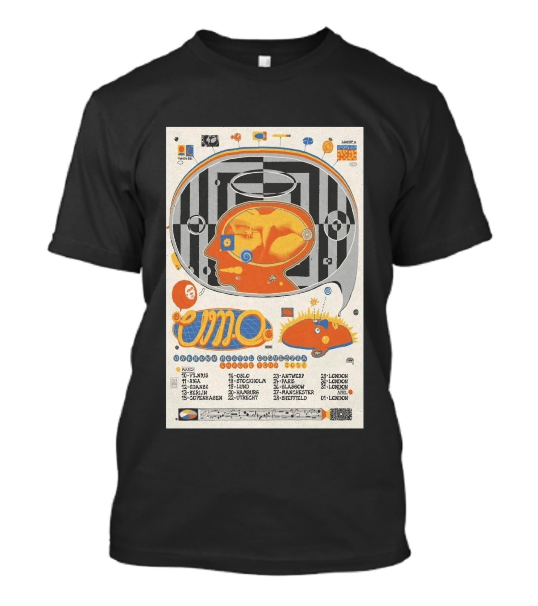 Unknown Mortal Orchestra Euro Tour 2026 Concert Dates And Locations T-Shirt