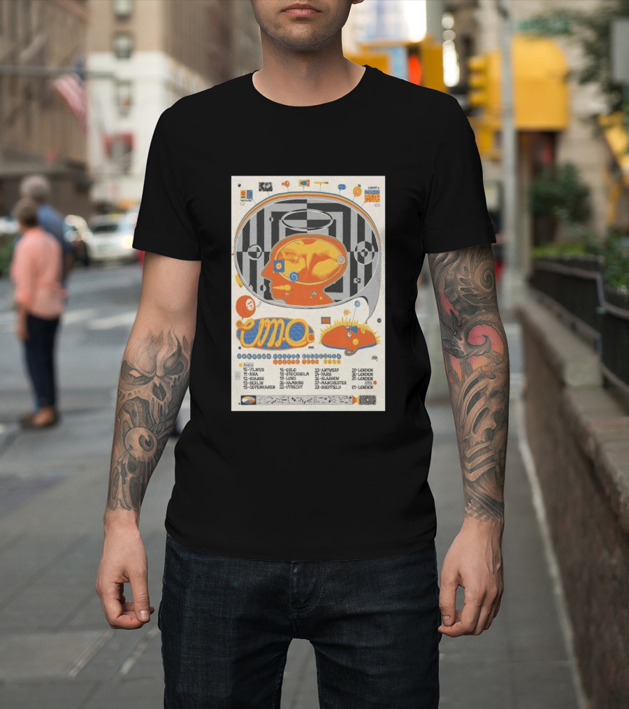 Unknown Mortal Orchestra Euro Tour 2026 Concert Dates And Locations T-Shirt