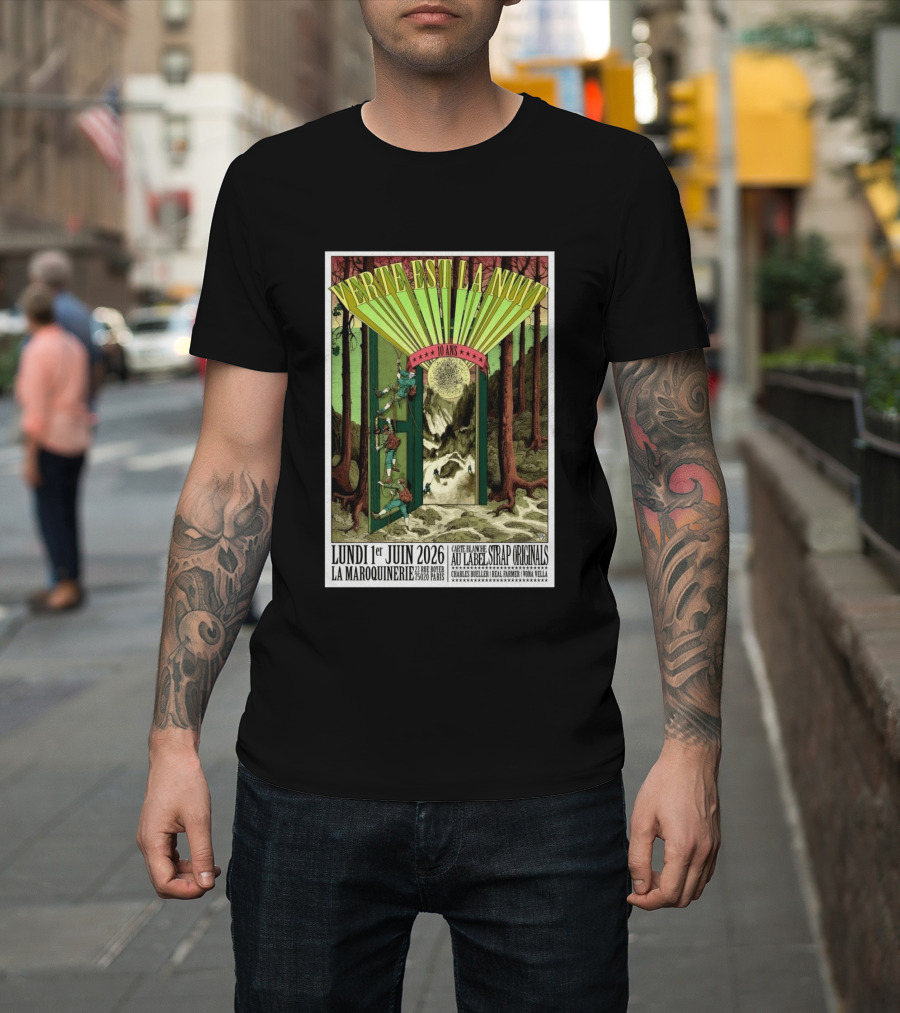 Verte Est La Nuit 10 Ans Lundi 1er Juin 2026 La Maroquinerie Paris Carte Blanche Au Label Strap Originals T-Shirt