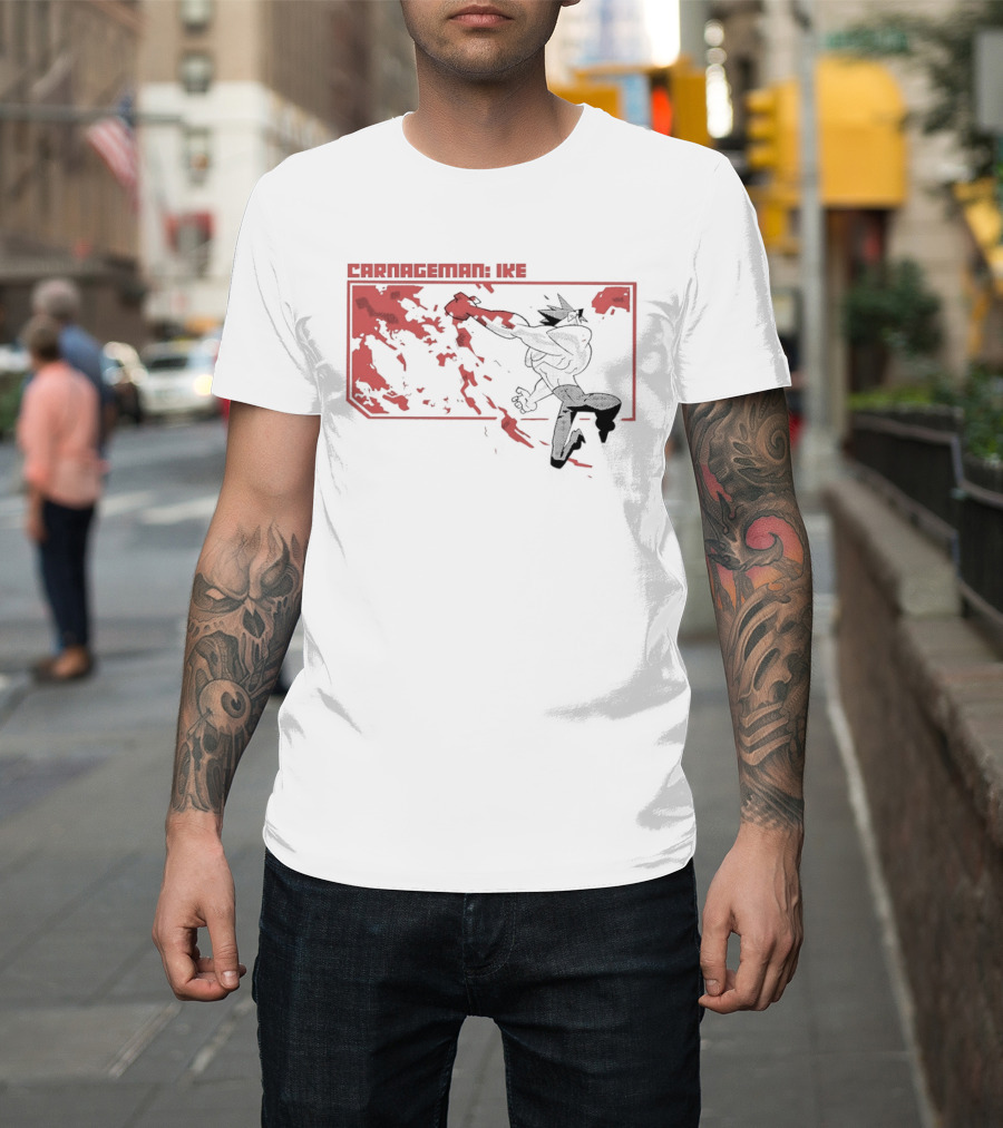 Carnageman Ike Comic Explosive Action T-Shirt
