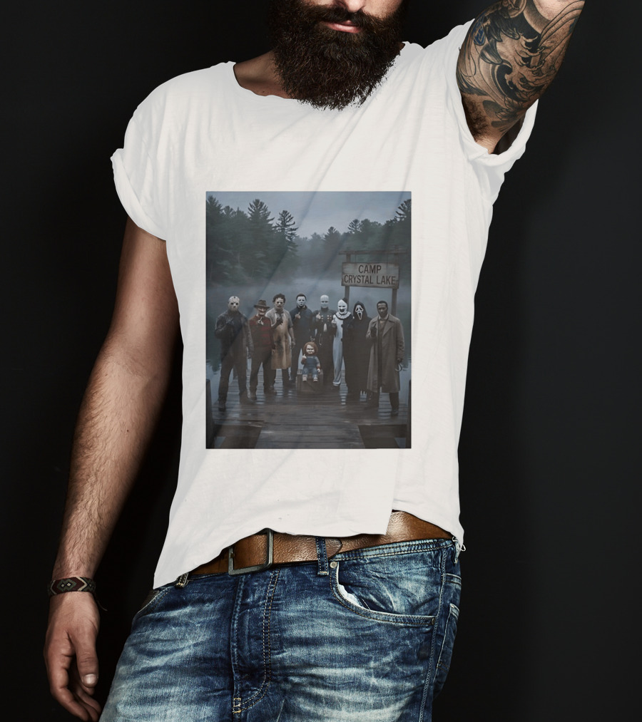 Chucky Horror Camp Crystal Lake Jason Freddy Michael Myers Scream T-Shirt