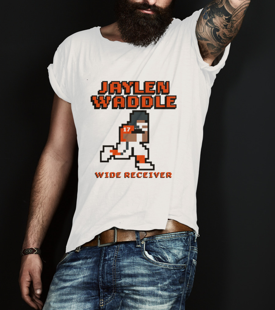Jaylen Waddle Wide Receiver Pixel T-Shirt
