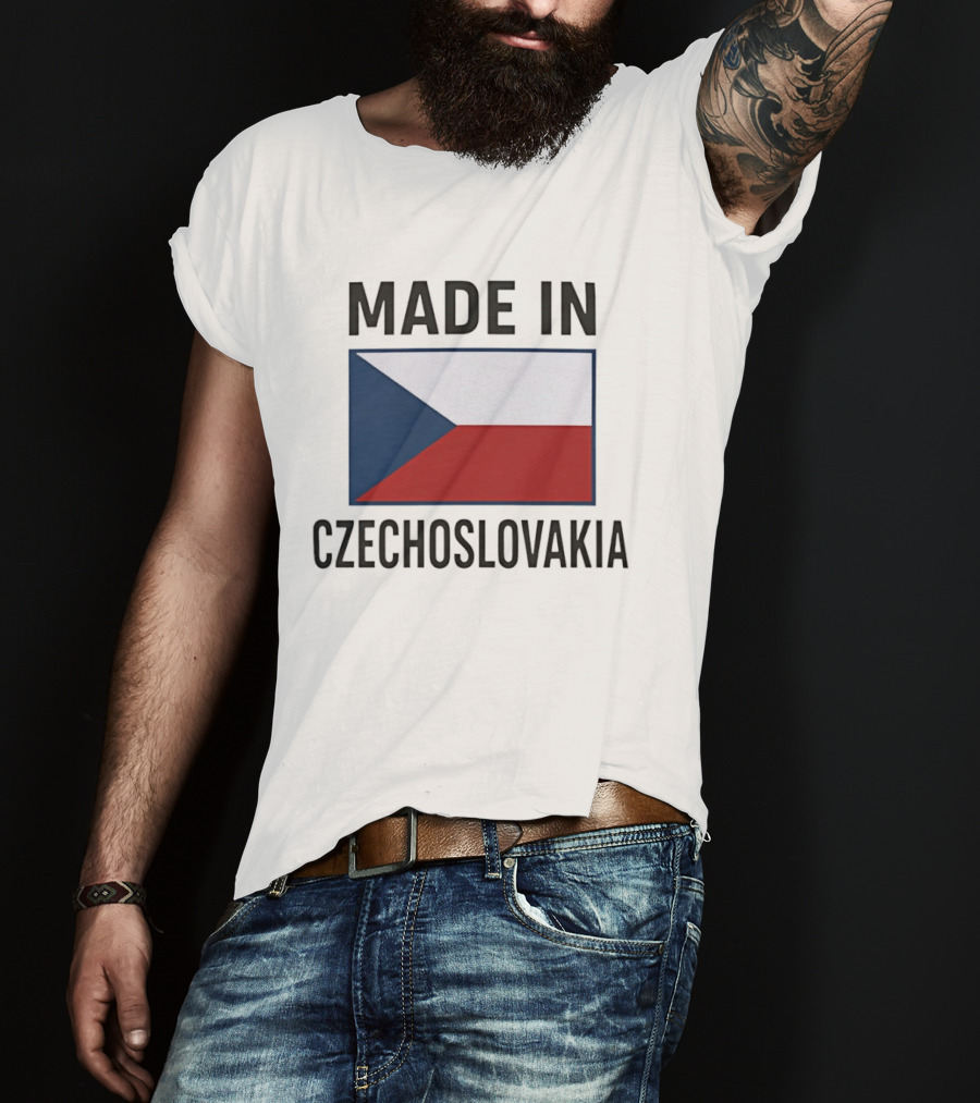 Made In Czechoslovakia Czechia Flag Heritage T-Shirt
