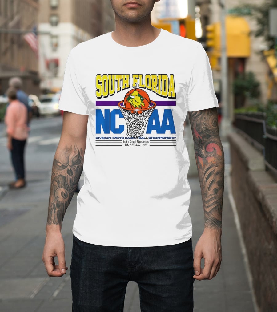 South Florida Bulls NCAA Division I Men's Basketball Championship 2026 Buffalo NY T-Shirt