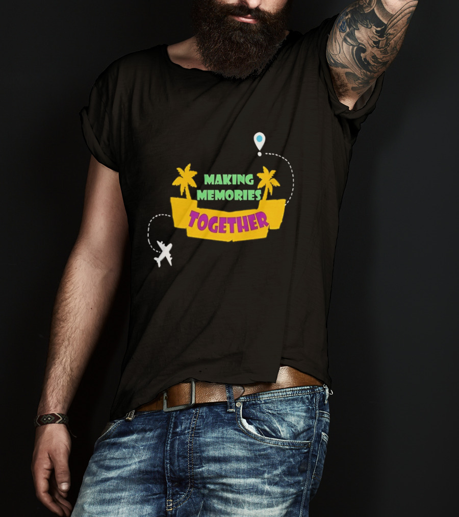 Making Memories Together Tropical Adventure With Plane And Palm Trees T-Shirt