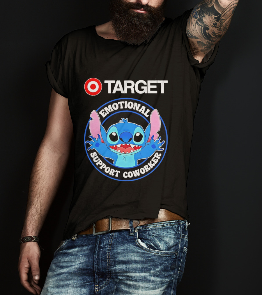 Target Happy Stitch Emotional Support Coworker T-Shirt
