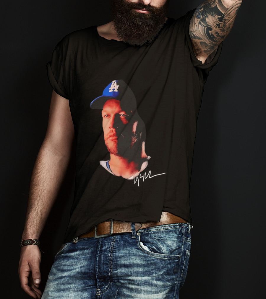Clayton Kershaw LA Dodgers Baseball Cap Image T-Shirt