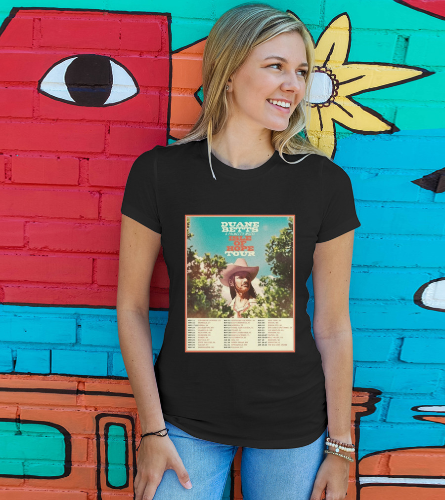 Duane Betts Palmetto Motel Isle Of Hope Tour Dates 2026 T-Shirt