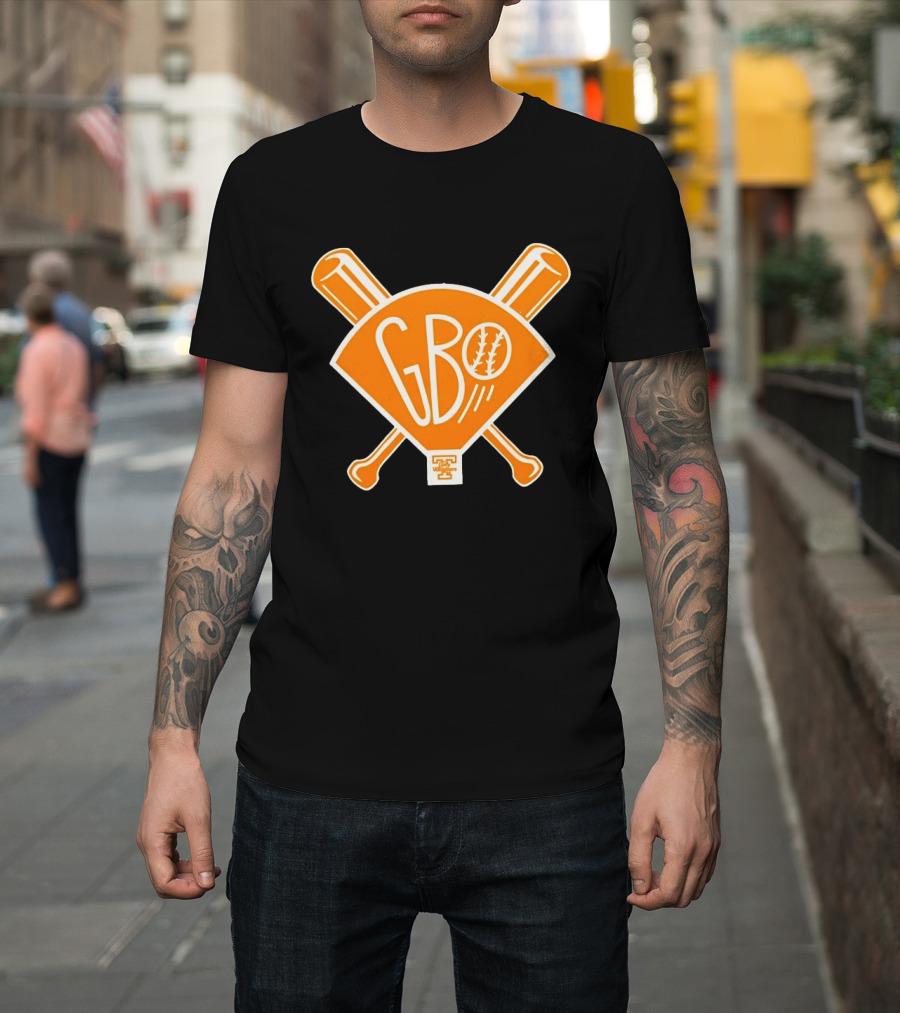 GBO Baseball Orange Crossed Bats University Of Tennessee Vols T-Shirt
