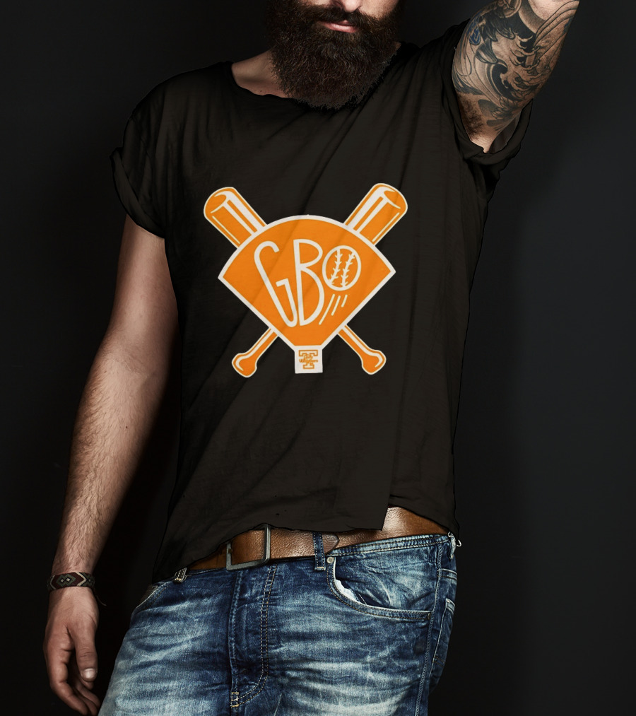 GBO Baseball Orange Crossed Bats University Of Tennessee Vols T-Shirt