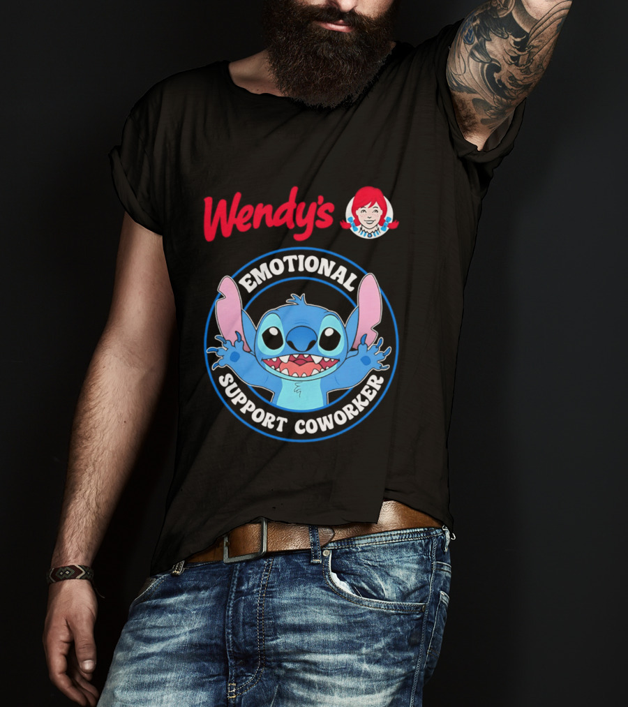 Wendy's Emotional Support Coworker Stitch Bluey T-Shirt