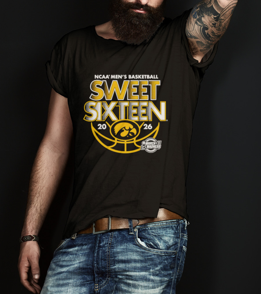 NCAA Men's Basketball 2026 Sweet Sixteen Iowa Hawkeyes March Madness T-Shirt