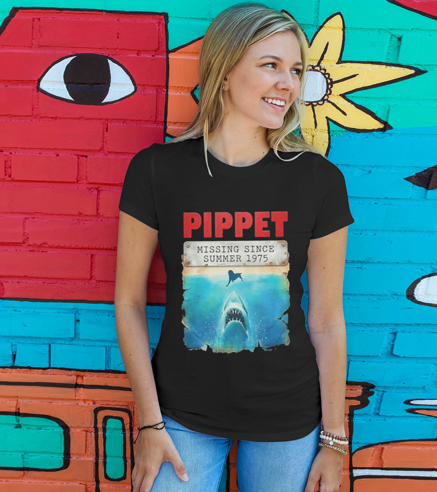 Pippet Missing Since Summer 1975 Shark Attack Scene T-Shirt