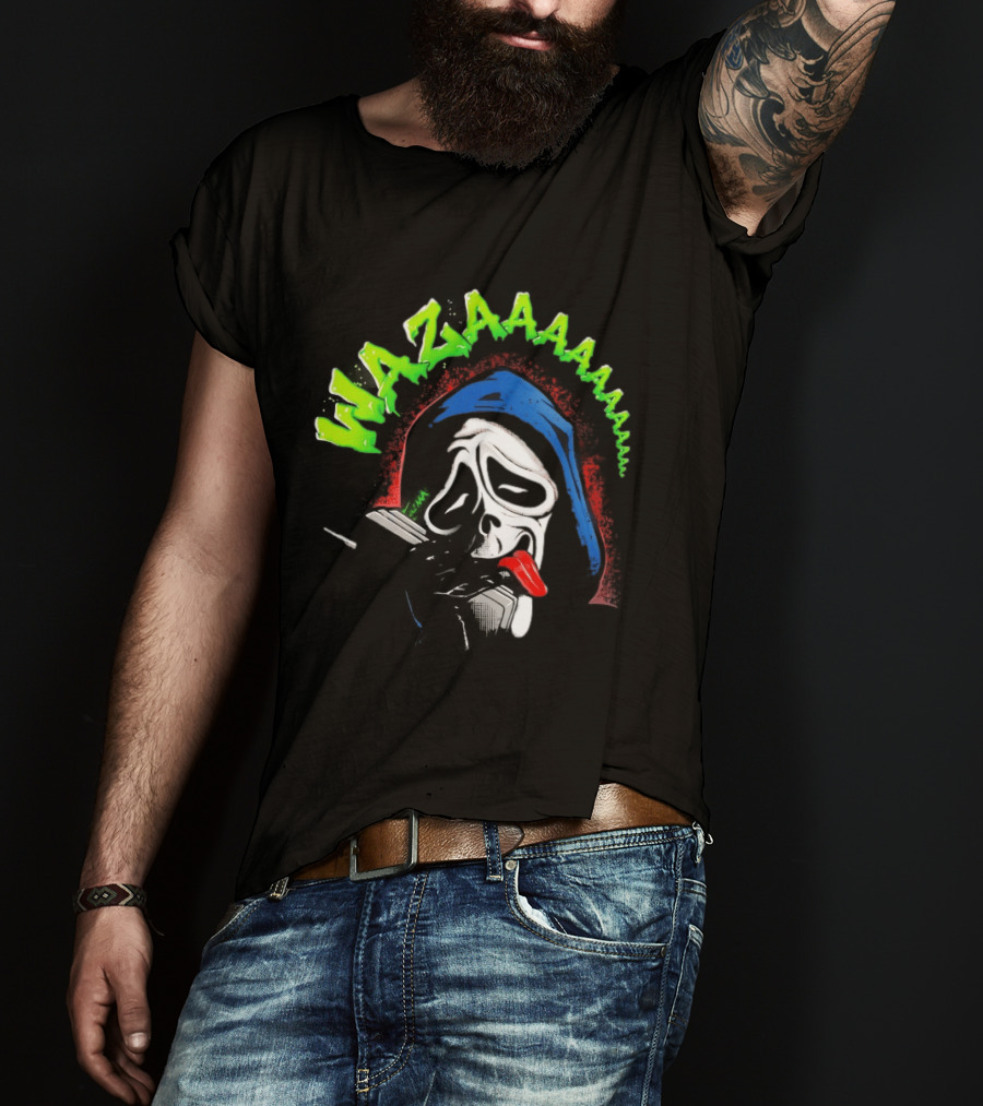 Scary Movie Ghostface Wazaaa Scream Mask Colorful Expression T-Shirt