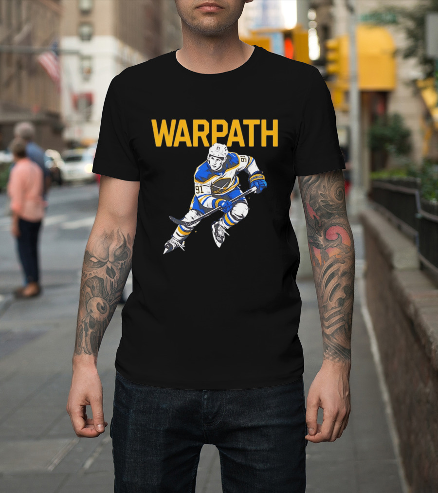 Warpath Josh Doan 91 Buffalo Sabres Hockey T-Shirt