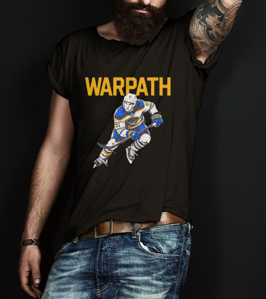 Warpath Josh Doan 91 Buffalo Sabres Hockey T-Shirt