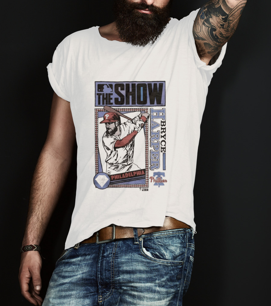 The Show Bryce Harper Philadelphia Phillies MLB Caricature T-Shirt