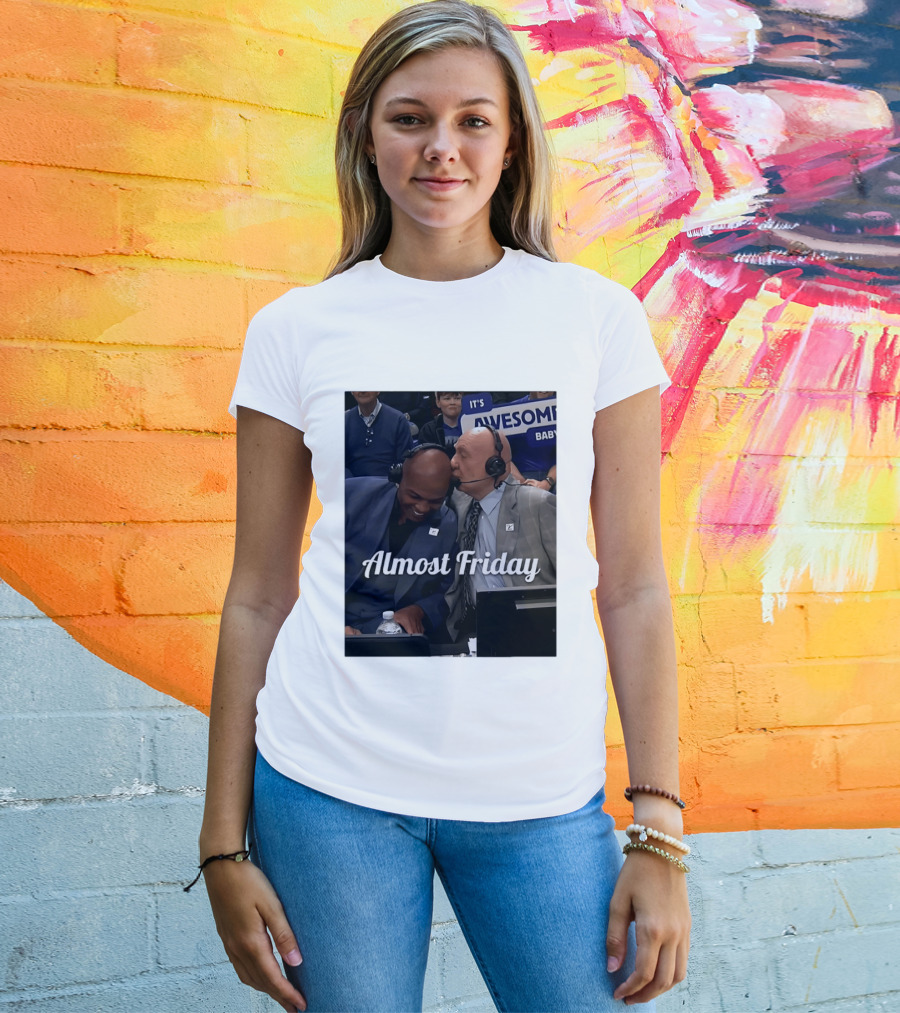 Dick Vitale Kissing Charles Barkley Almost Friday It's Awesome Baby T-Shirt