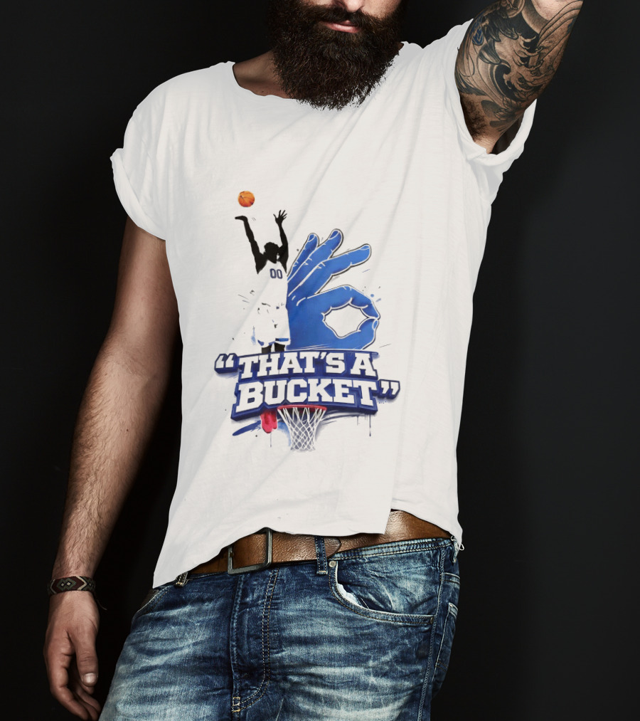 00 That's A Bucket Basketball Shot Gesture T-Shirt