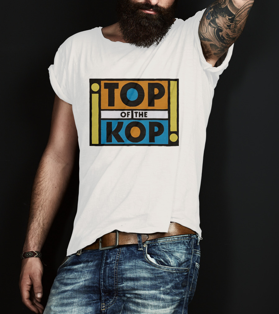 Top Of The Kop Block Lettering Bold Colorful Rectangles T-Shirt