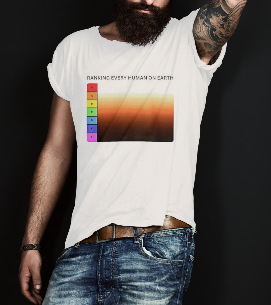 Ranking Every Human On Earth Tier List Gradient Chart T-Shirt