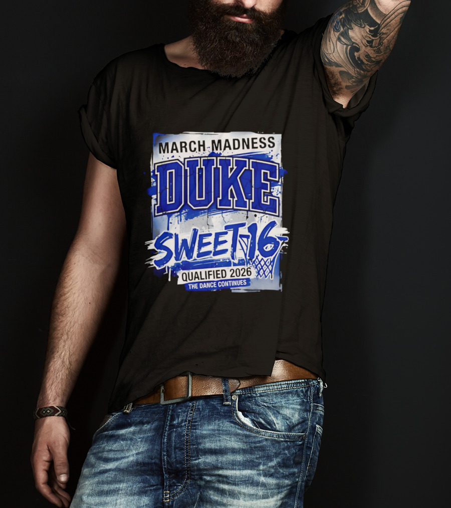 Duke Blue Devils 2026 NCAA March Madness Sweet 16 The Dance Continues T-Shirt