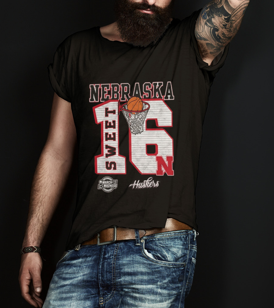 Nebraska Cornhuskers Basketball Sweet 16 March Madness 2026 T-Shirt
