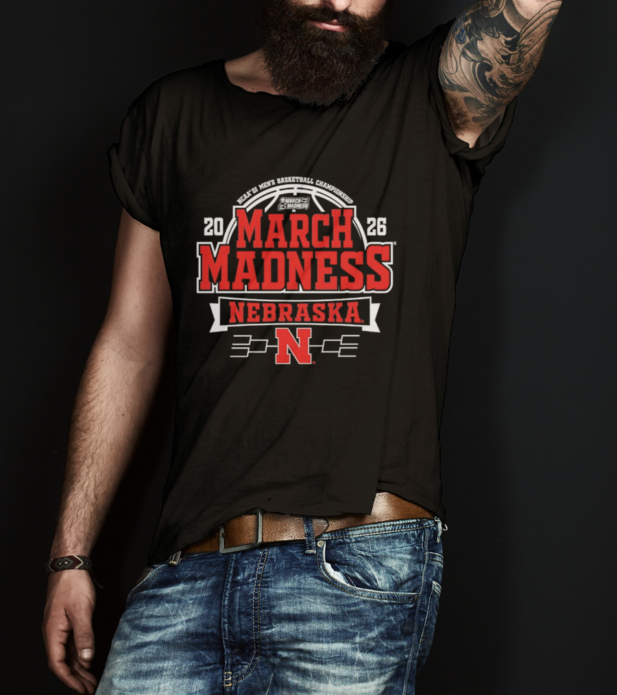 NCAA Men's Basketball Championships 2026 March Madness Nebraska Huskers T-Shirt