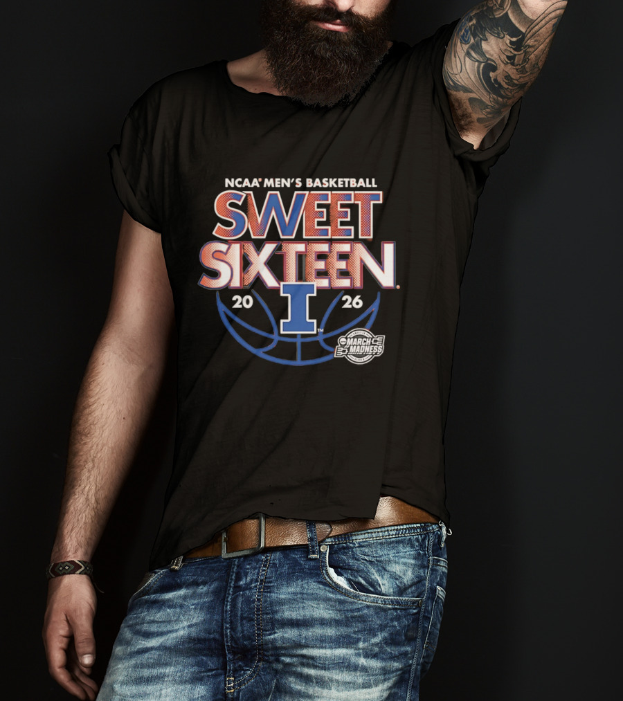 NCAA Men's Basketball Sweet Sixteen 2026 Illinois T-Shirt