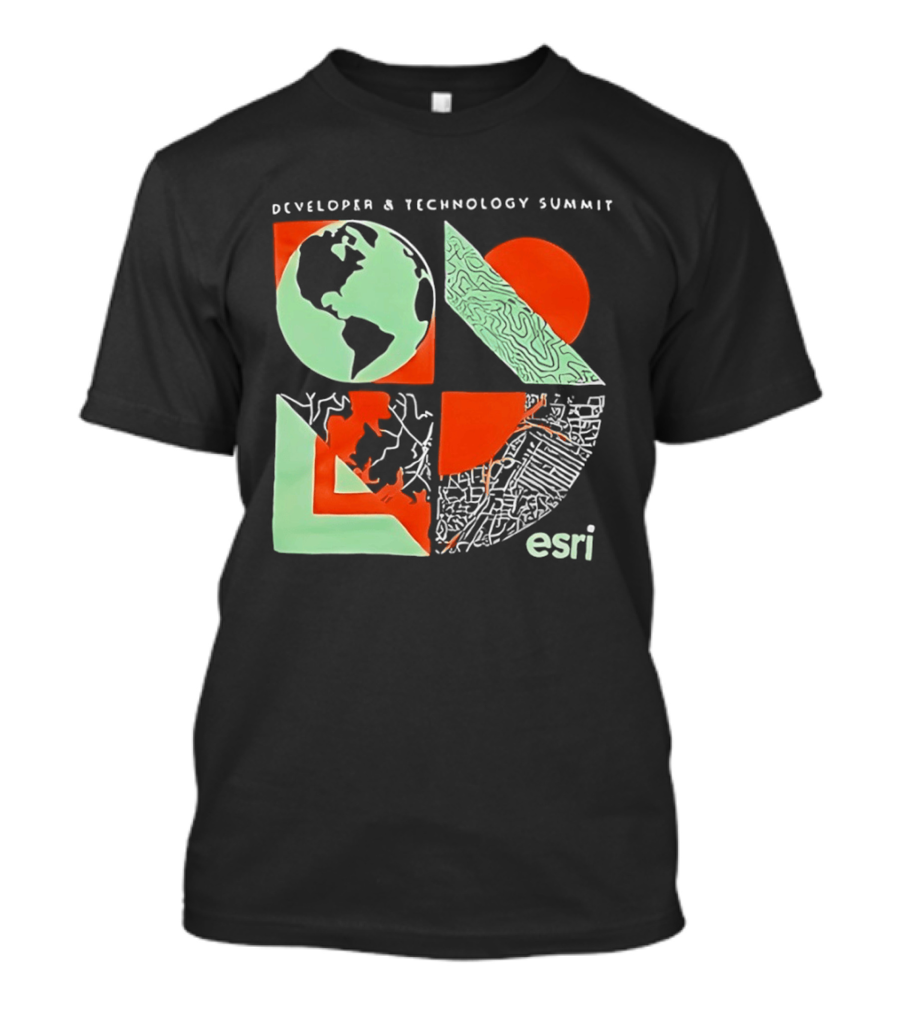 Developer And Technology Summit Esri Global Mapping T-Shirt