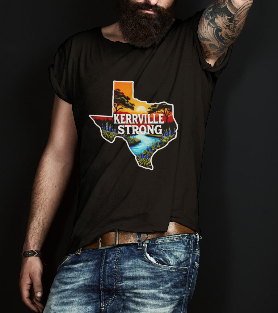 Kerrville Strong Texas Hill Country Scenery Support T-Shirt