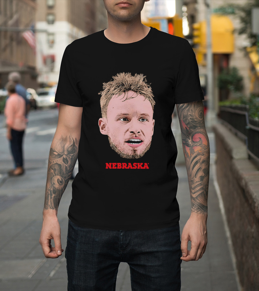 Rienk Mast Nebraska Cornhuskers Big Head Basketball Fan Favorite T-Shirt