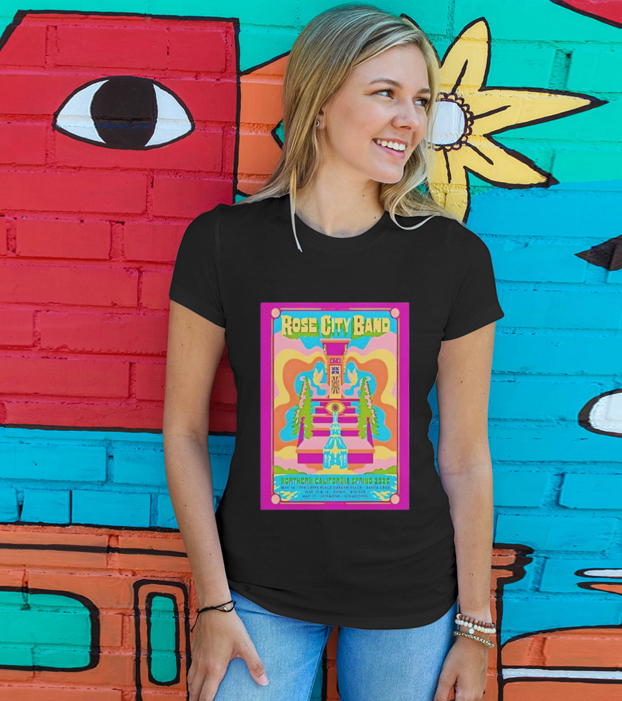 Rose City Band Northern California Spring 2026 Santa Cruz Hopmonk May 14 16 17 Forest Stream Psychedelic T-Shirt