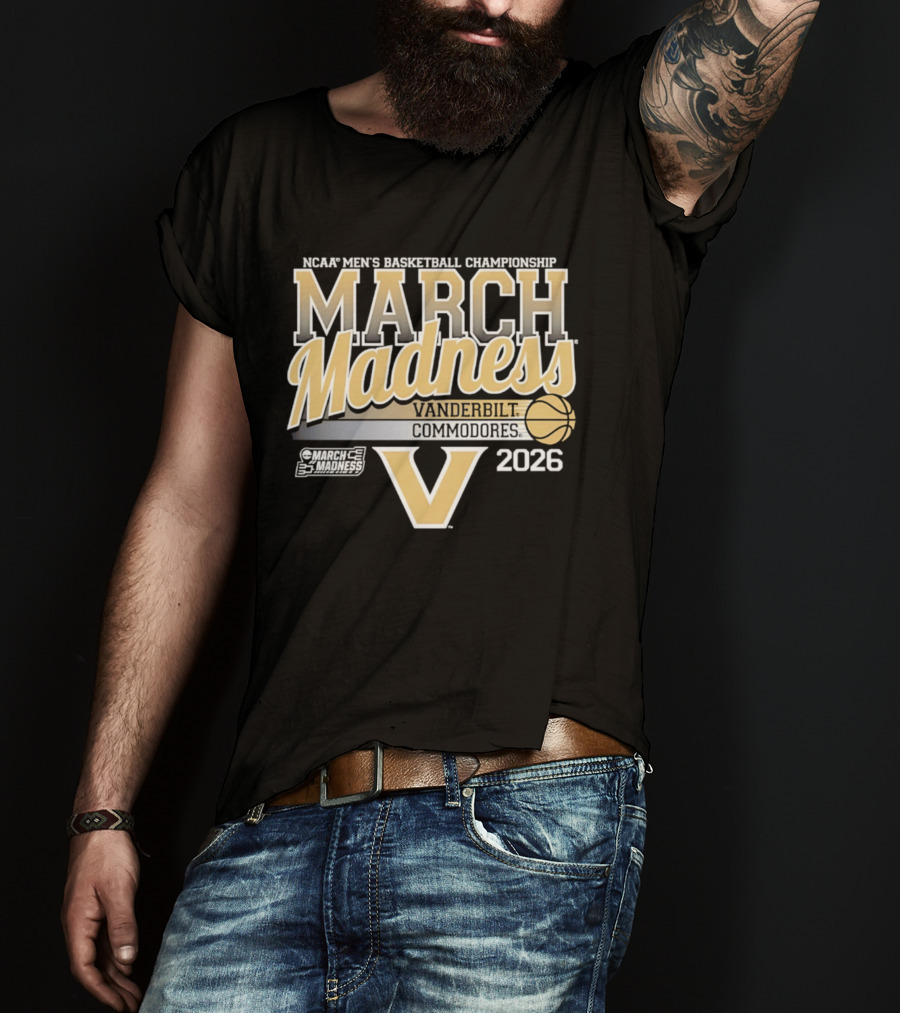 NCAA Men's Basketball Championship March Madness Vanderbilt Commodores 2026 T-Shirt