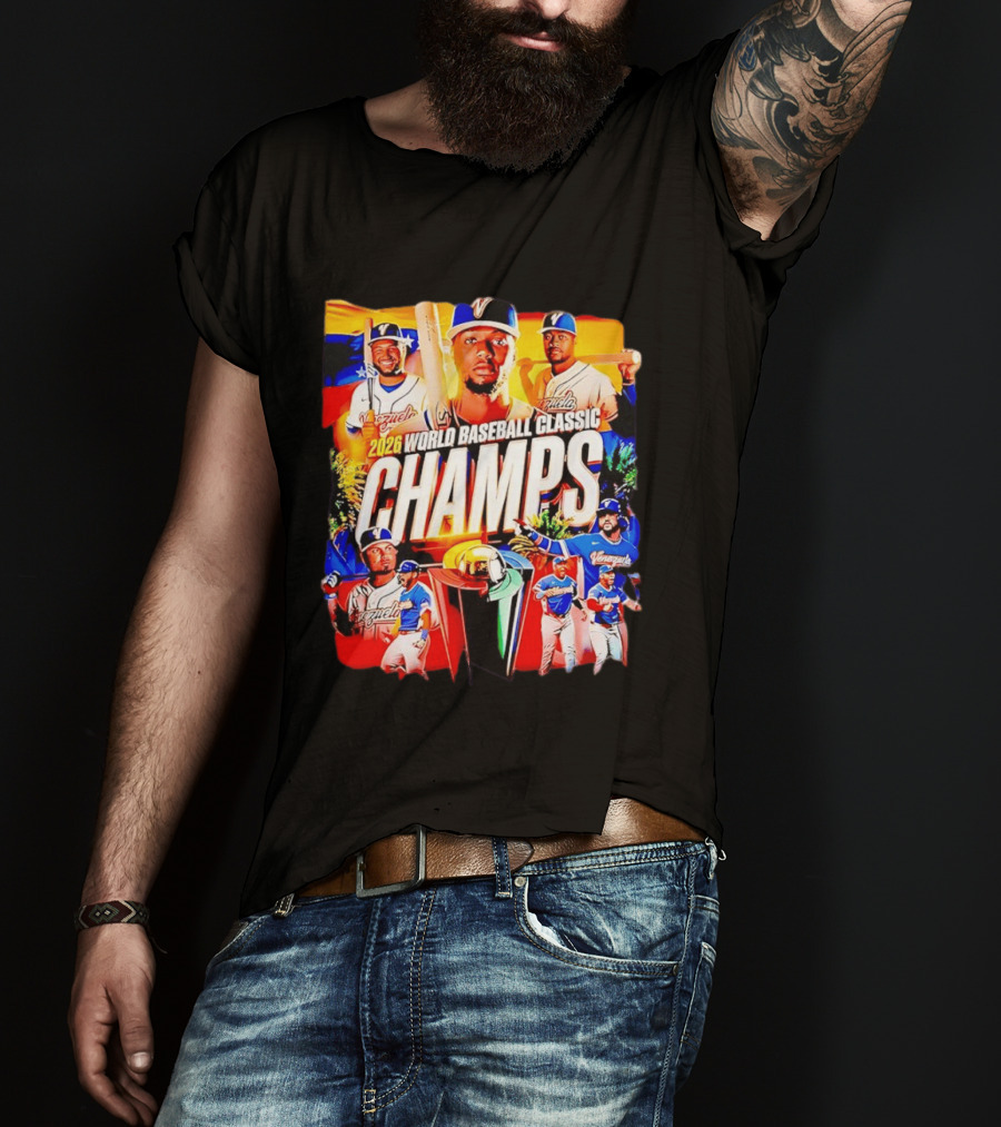 2026 Venezuela World Baseball Classic Champions Victory Celebration T-Shirt