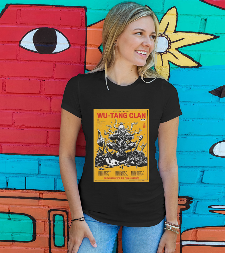 Wu Tang Clan 2026 Europe Tour Wu Tang Forever The Final Chamber Yellow T-Shirt