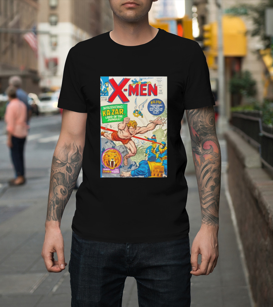 X Men 10 Introducing Ka Zar Lord Of The Jungle Marvel Comic Cover With Thrill To Zabu And Unquestionably The Most Spectacular New T-Shirt