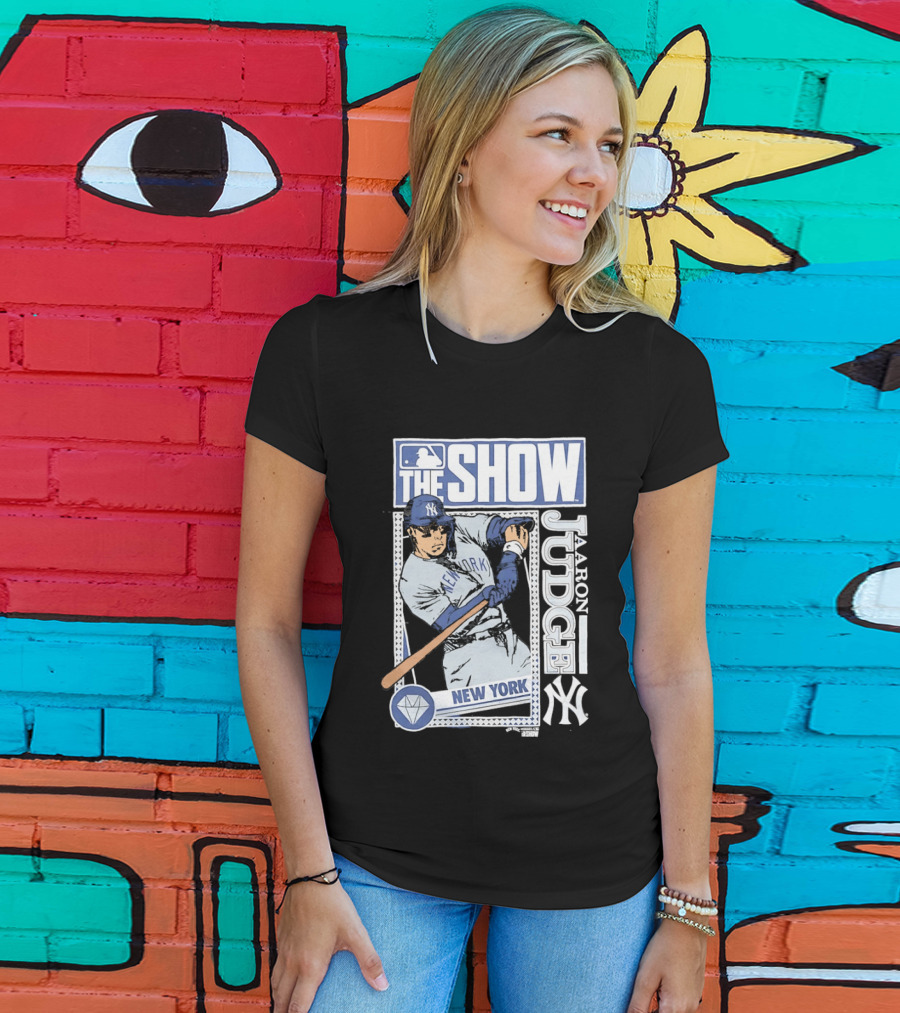 MLB The Show Caricature Aaron Judge 99 New York Yankees T-Shirt