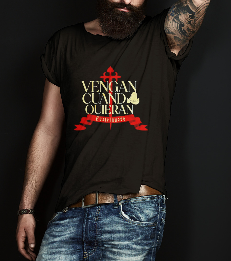 Vengan Cuando Quieran Castelnuovo Cross And Dove T-Shirt