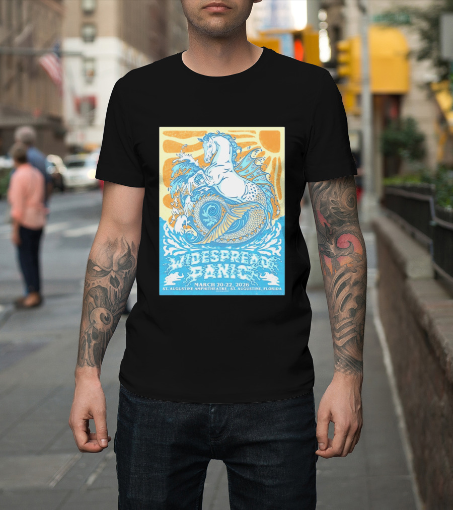 Widespread Panic March 20 22 2026 St Augustine Amphitheatre Florida Event T-Shirt