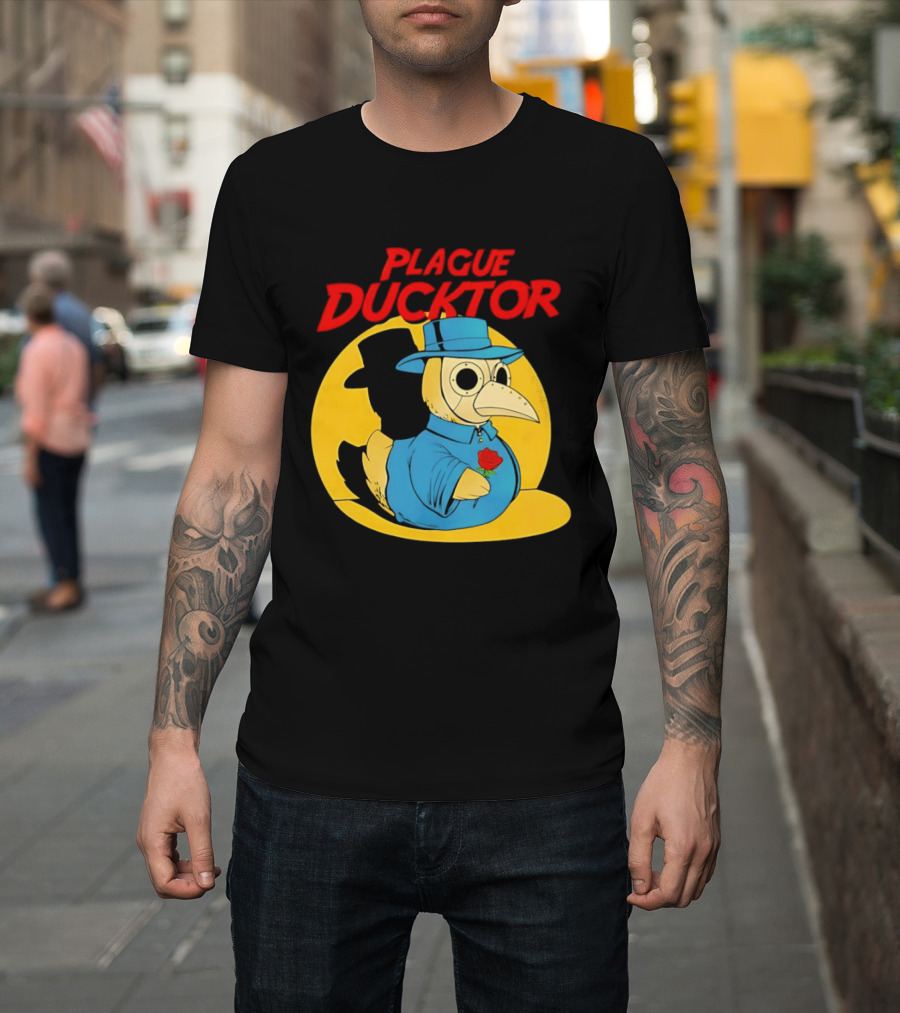 Plague Ducktor Holding Rose Doctor Costume Duck T-Shirt