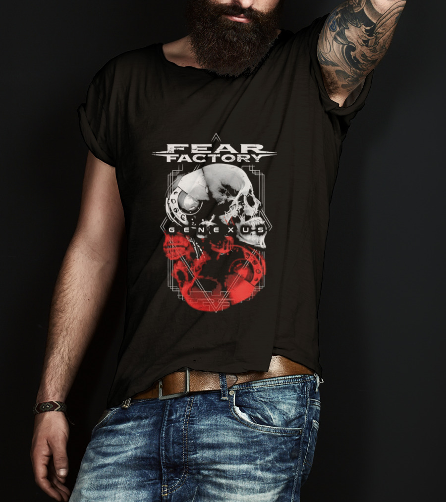 Fear Factory Genexus Skulls Art Metal Band T-Shirt
